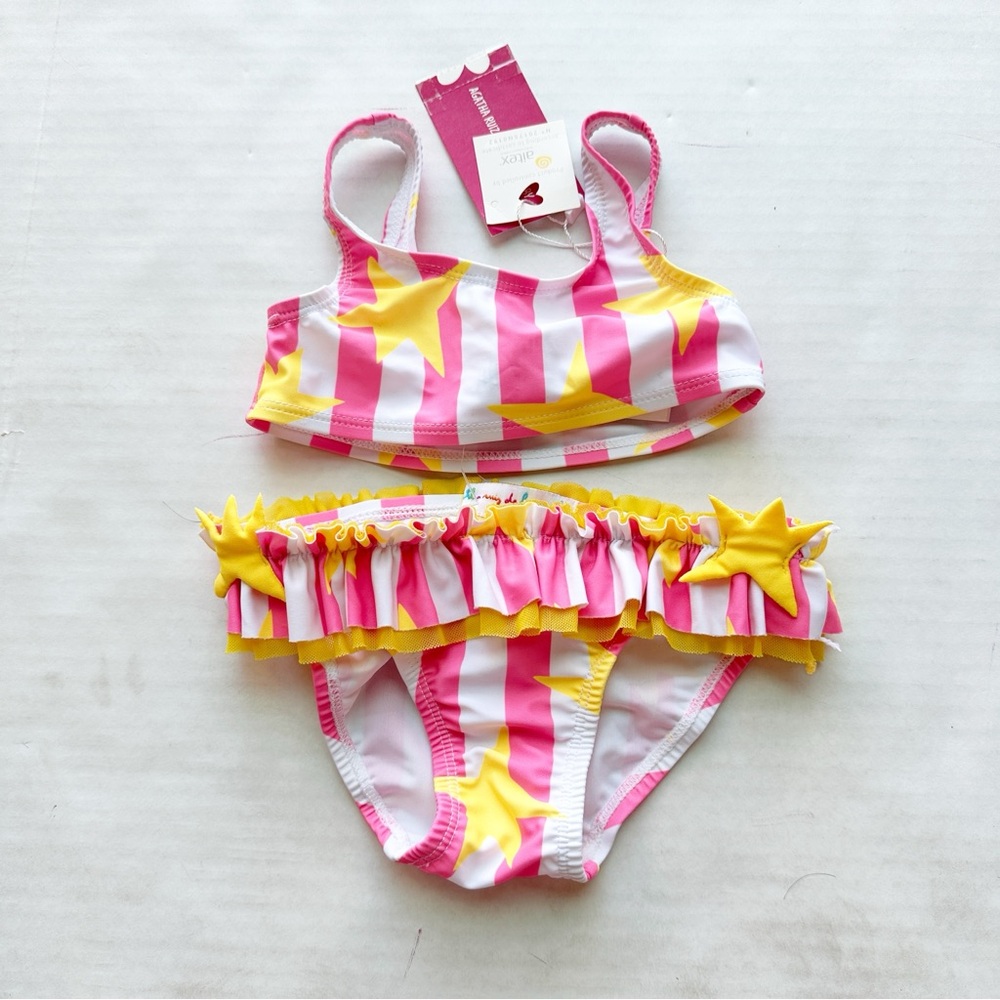 Agatha Ruiz De La Prada Girls Bikini Set in Yellow NWT size 24 months